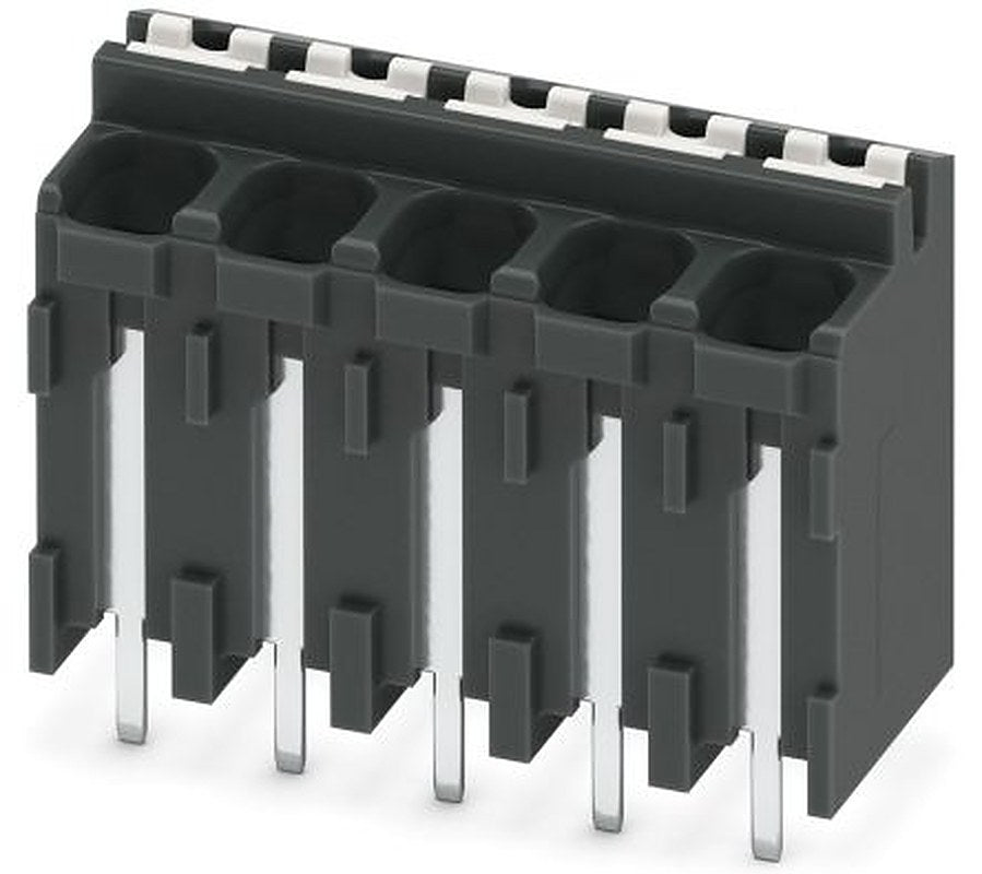 Phoenix Contact SPT-THR 1.5/5-V-3.81 P20 R44 Series Pluggable Terminal Block, 5-Contact, 3.5 mm Pitch, 1 Row, 1823337