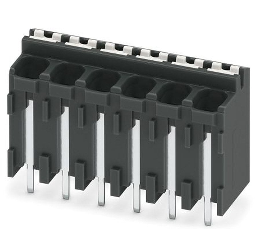 Phoenix Contact SPT-THR 1.5/6-V-3.81 P20 R44 Series Pluggable Terminal Block, 6-Contact, 3.5 mm Pitch, 1 Row, 1823340