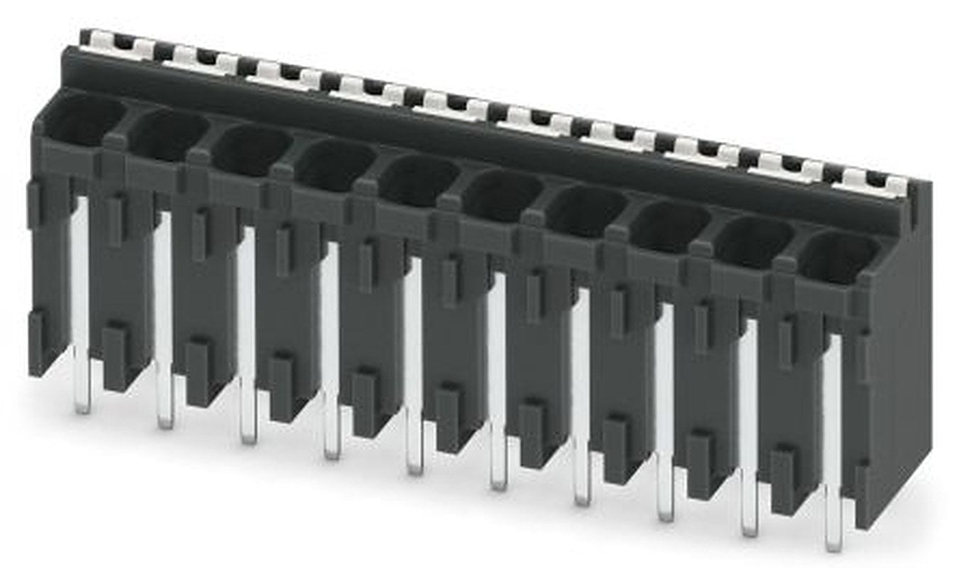Phoenix Contact SPT-THR 1.5/10-V-3.81 P20 R72 Series Pluggable Terminal Block, 10-Contact, 3.5 mm Pitch, 1 Row, 1823382