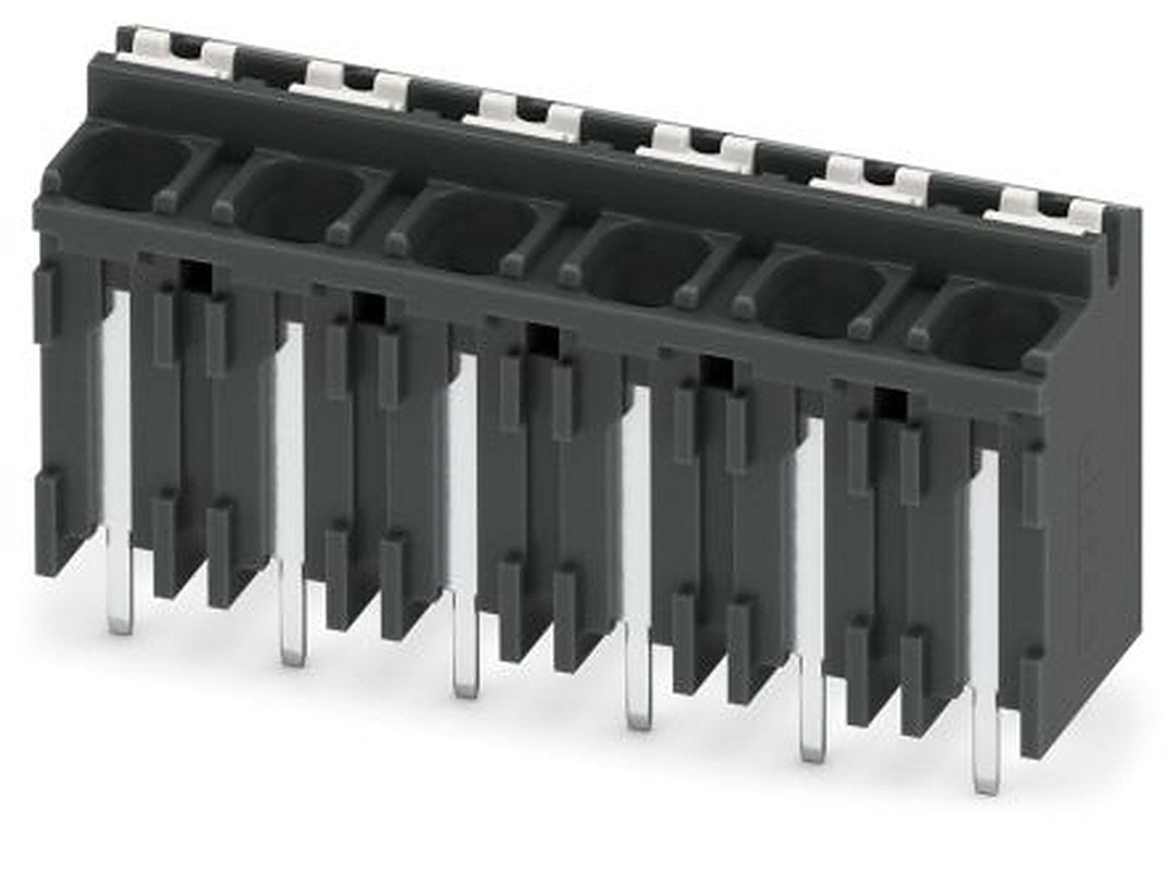 Phoenix Contact SPT-THR 1.5/6-V-5.0 P20 R56 Series Pluggable Terminal Block, 6-Contact, 5 mm Pitch, 1 Row, 1823450