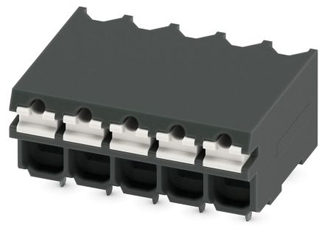 Phoenix Contact SPT-THR 1.5/5-H-3.5 P20 R32 Series Pluggable Terminal Block, 5-Contact, 5 mm Pitch, 1 Row, 1823667
