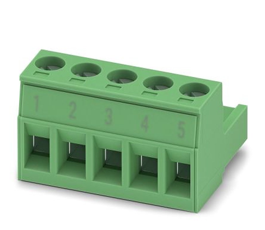 Phoenix Contact MSTB 2.5/5-ST BD:1-5 Series Pluggable Terminal Block, 5-Contact, 5 mm Pitch, 1 Row