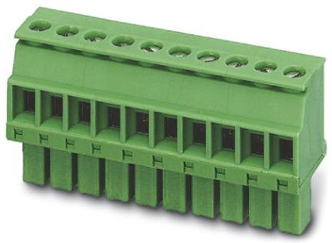 Phoenix Contact MCVW 1.5/2-ST-3.81 Series Pluggable Terminal Block, 2-Contact, 3.81 mm Pitch, 1 Row, 1826979