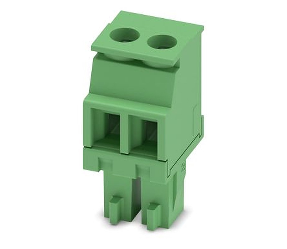Phoenix Contact MCVR 1.5/2-ST-3.81 Series Pluggable Terminal Block, 2-Contact, 3.81 mm Pitch, 1 Row, 1827127