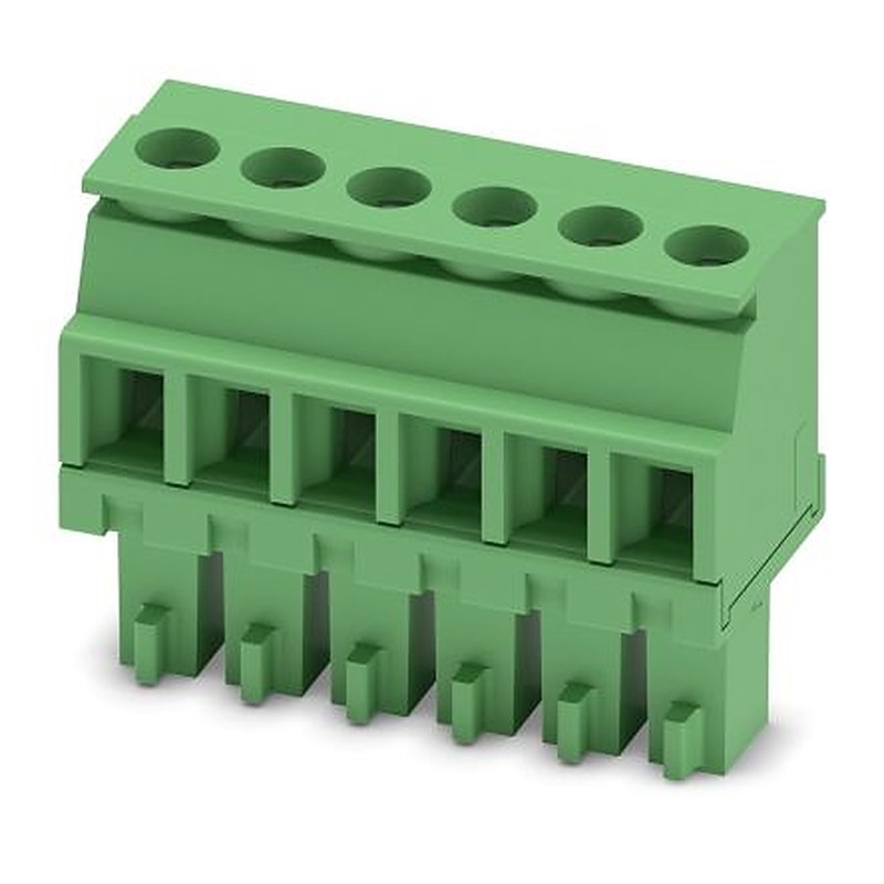 Phoenix Contact MCVR 1.5/6-ST-3.81 Series Pluggable Terminal Block, 6-Contact, 3.81 mm Pitch, 1 Row