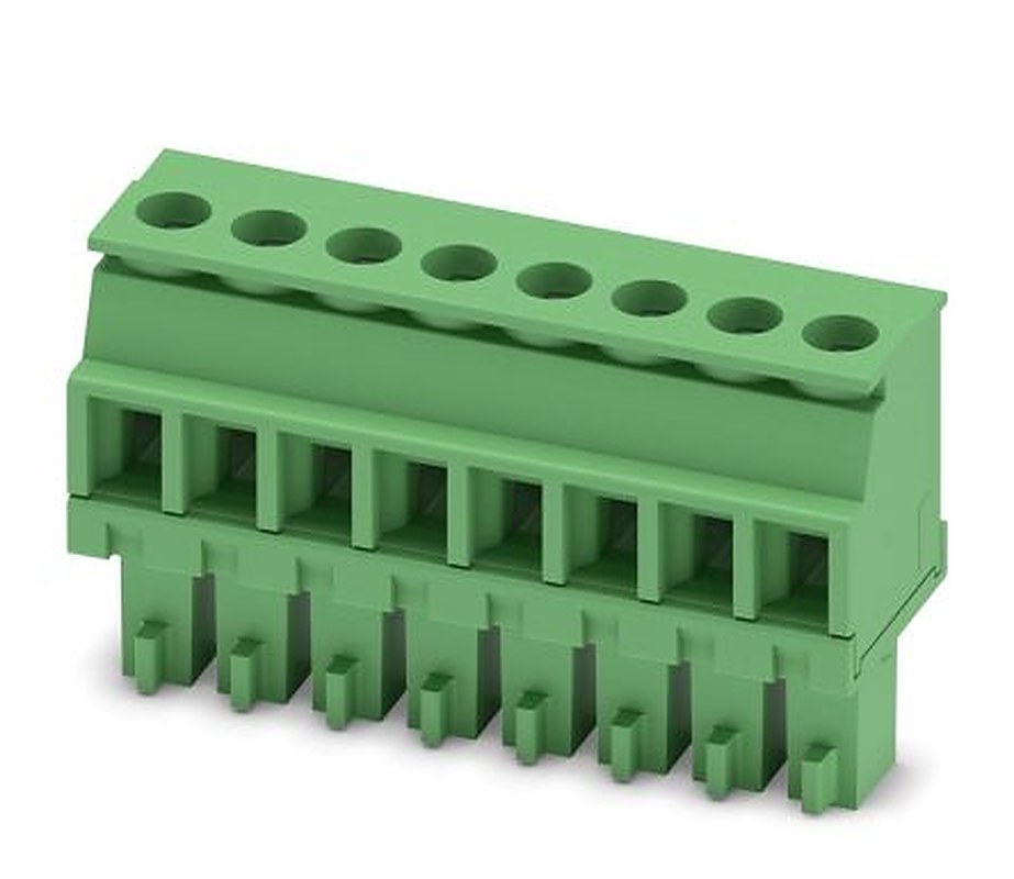 Phoenix Contact MCVR 1.5/8-ST-3.81 Series Pluggable Terminal Block, 8-Contact, 3.81 mm Pitch, 1 Row