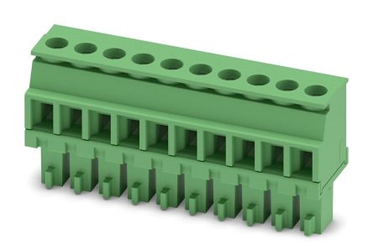 Phoenix Contact MCVR 1.5/10-ST-3.81 Series Pluggable Terminal Block, 10-Contact, 3.81 mm Pitch, 1 Row