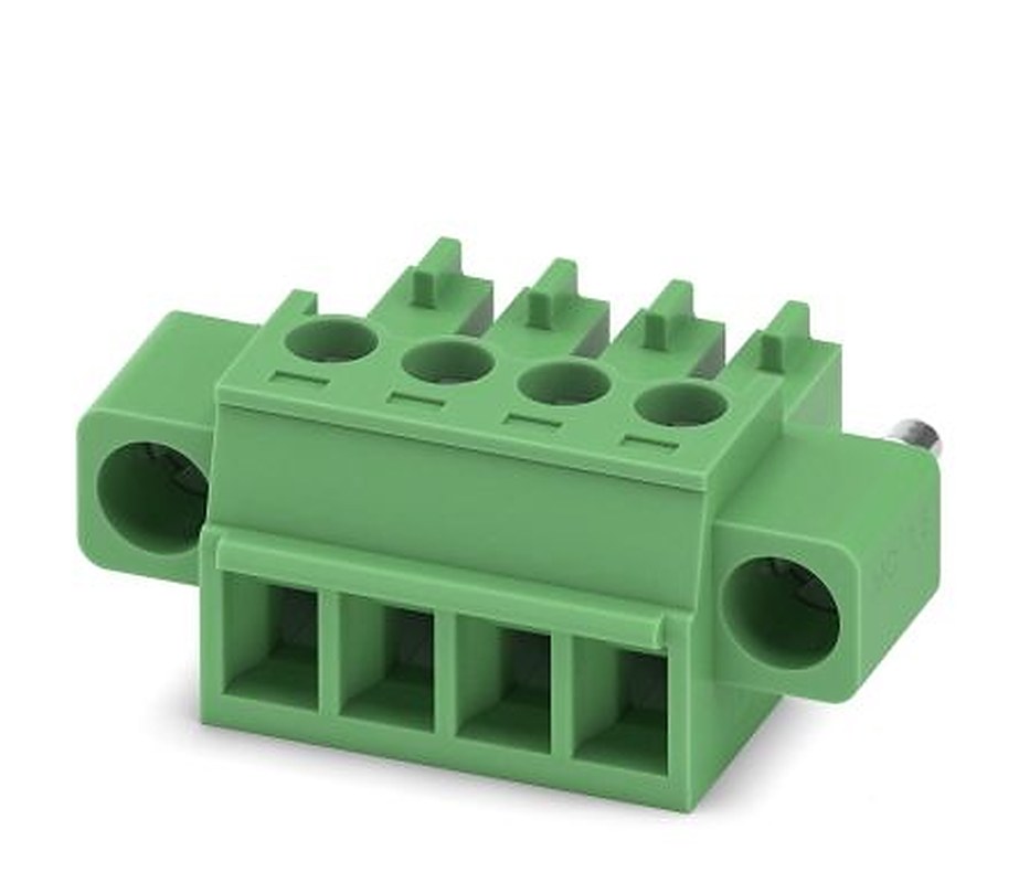 Phoenix Contact MC 1.5/4-STF-3.81 Series Pluggable Terminal Block, 4-Contact, 3.81 mm Pitch, 1 Row