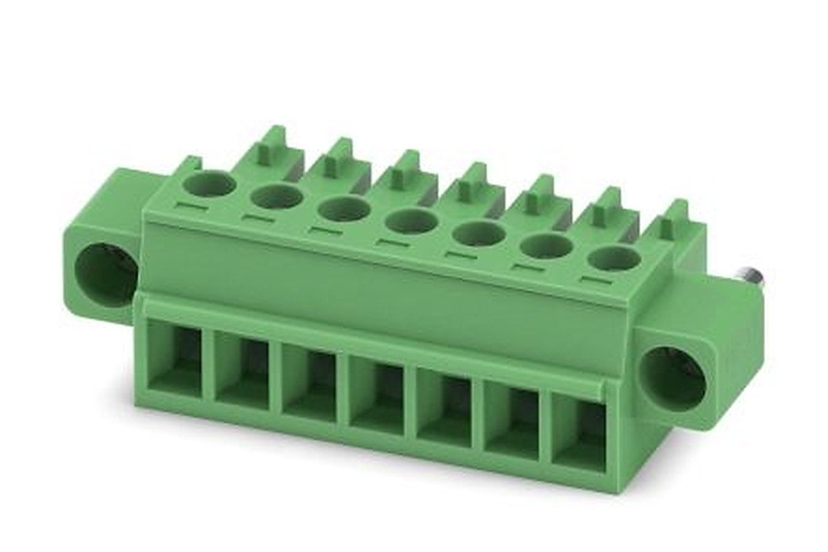 Phoenix Contact MC 1.5/7-STF-3.81 Series Pluggable Terminal Block, 7-Contact, 3.81 mm Pitch, 1 Row, 1827758