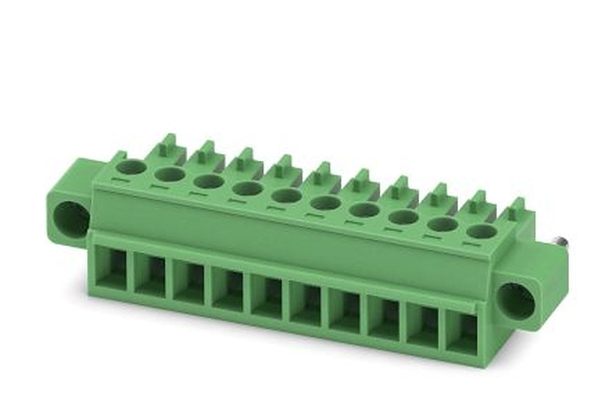 Phoenix Contact MC 1.5/10-STF-3.81 Series Pluggable Terminal Block, 10-Contact, 3.81 mm Pitch, 1 Row