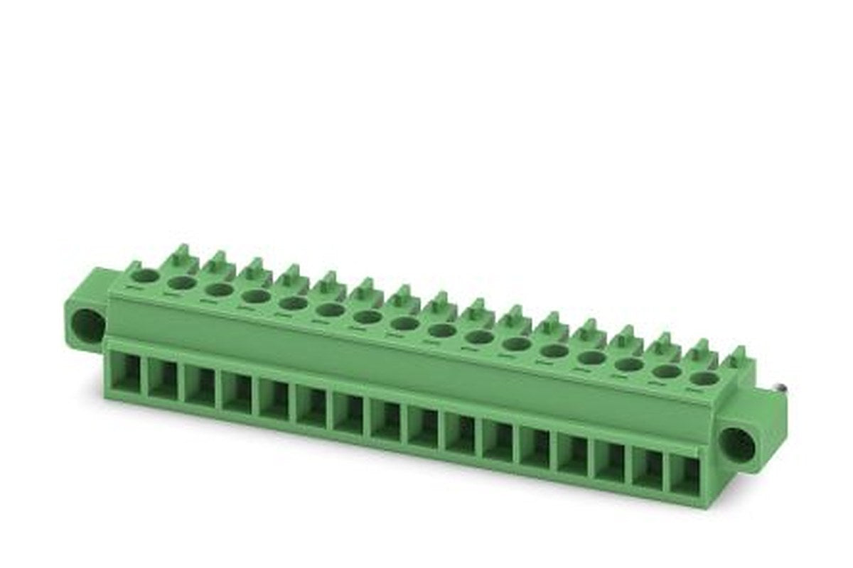 Phoenix Contact MC 1.5/16-STF-3.81 Series Pluggable Terminal Block, 16-Contact, 3.81 mm Pitch, 1 Row