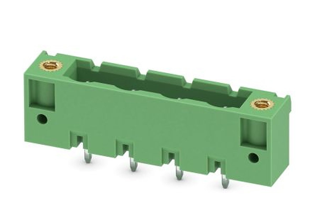 Phoenix Contact GMSTBV 2.5/ 4-GF-7.62 Series Straight Pluggable Terminal Block, 4 Contact(s), 7.62 mm Pitch, 1 Row