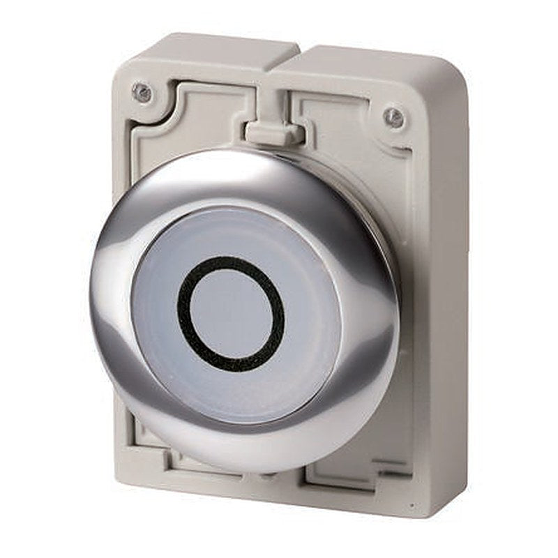 Eaton M30C-FDRL-W-X0 Series White Momentary Push Button Switch, 30.5 mm Cutout, IP66, IP67, IP69