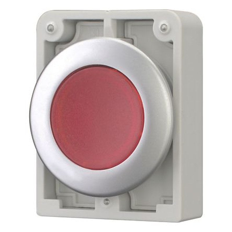 Eaton M22 Series Illuminated Push Button Switch, Maintained, 30.5 mm Cutout, Red LED, IP67, IP69K