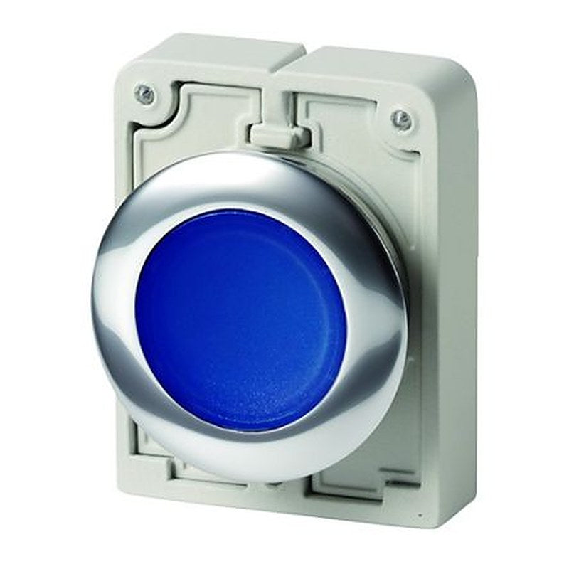 Eaton M30 Series Blue Push Button Switch, 30.5 mm Cutout, IP67, IP66, IP69K