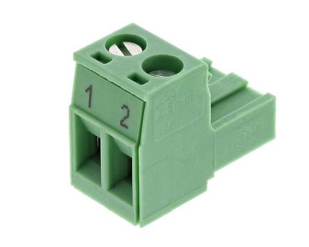 Phoenix Contact MSTB 2.5/2-ST BD:1-2 Series Pluggable Terminal Block, 2-Contact, 5 mm Pitch, 1 Row, 1829756