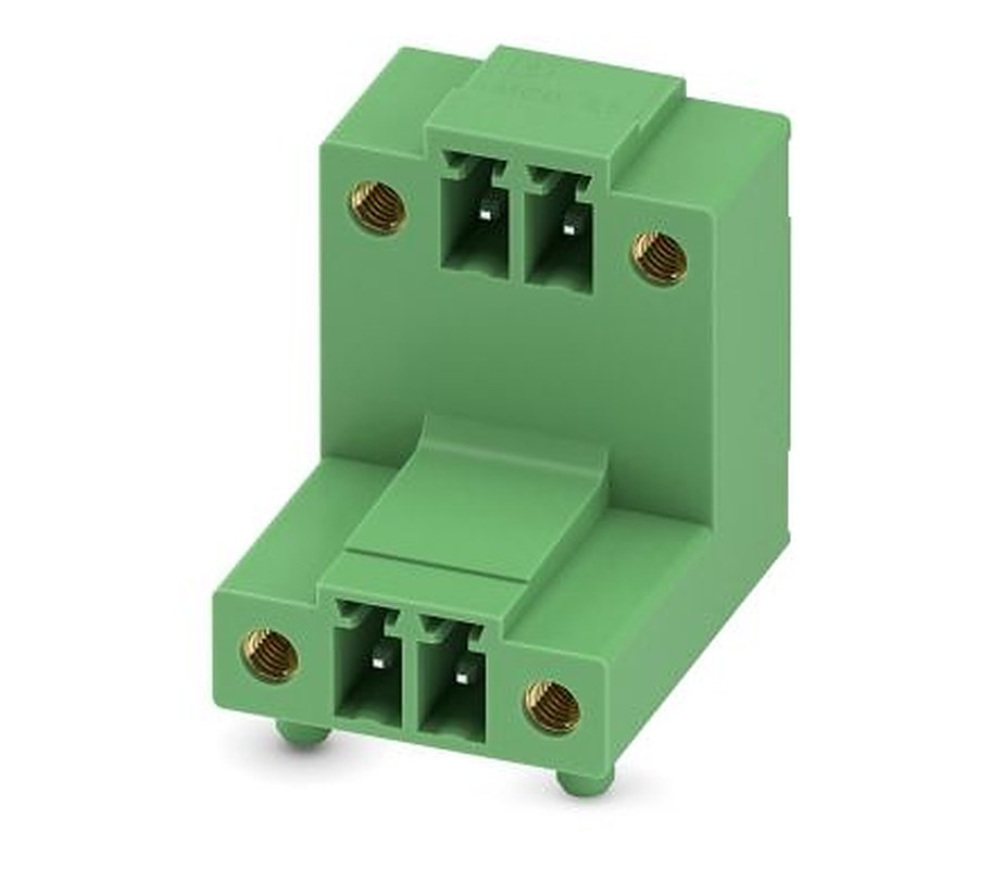 Phoenix Contact MCD 1.5/ 2-GF-3.81 Series Pluggable Terminal Block, 2-Contact, 3.81 mm Pitch, 2 Row, 1830101