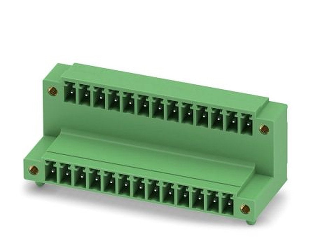 Phoenix Contact MCD 1.5/13-GF-3.81 Series Pluggable Terminal Block, 13-Contact, 3.81 mm Pitch, 2 Row, 1830211