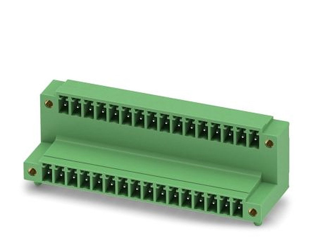 Phoenix Contact MCD 1.5/16-GF-3.81 Series Pluggable Terminal Block, 16-Contact, 3.81 mm Pitch, 2 Row, 1830240