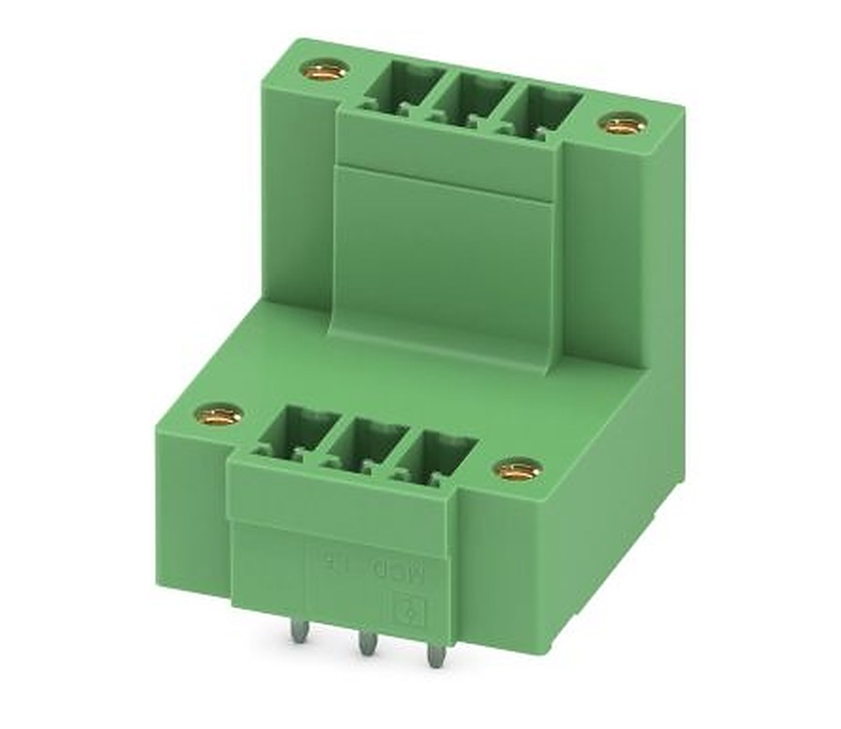 Phoenix Contact MCDV 1.5/ 3-GF-3.81 Series Pluggable Terminal Block, 3-Contact, 3.81 mm Pitch, 2 Row, 1830266