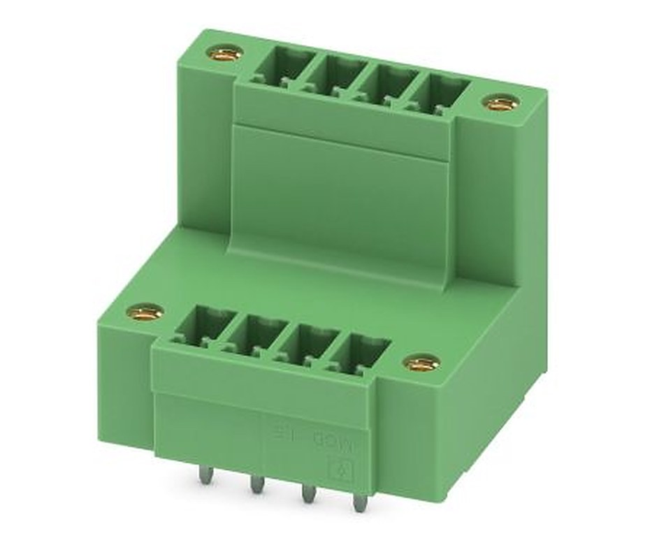 Phoenix Contact MCDV 1.5/ 4-GF-3.81 Series Pluggable Terminal Block, 4-Contact, 3.81 mm Pitch, 2 Row, 1830279