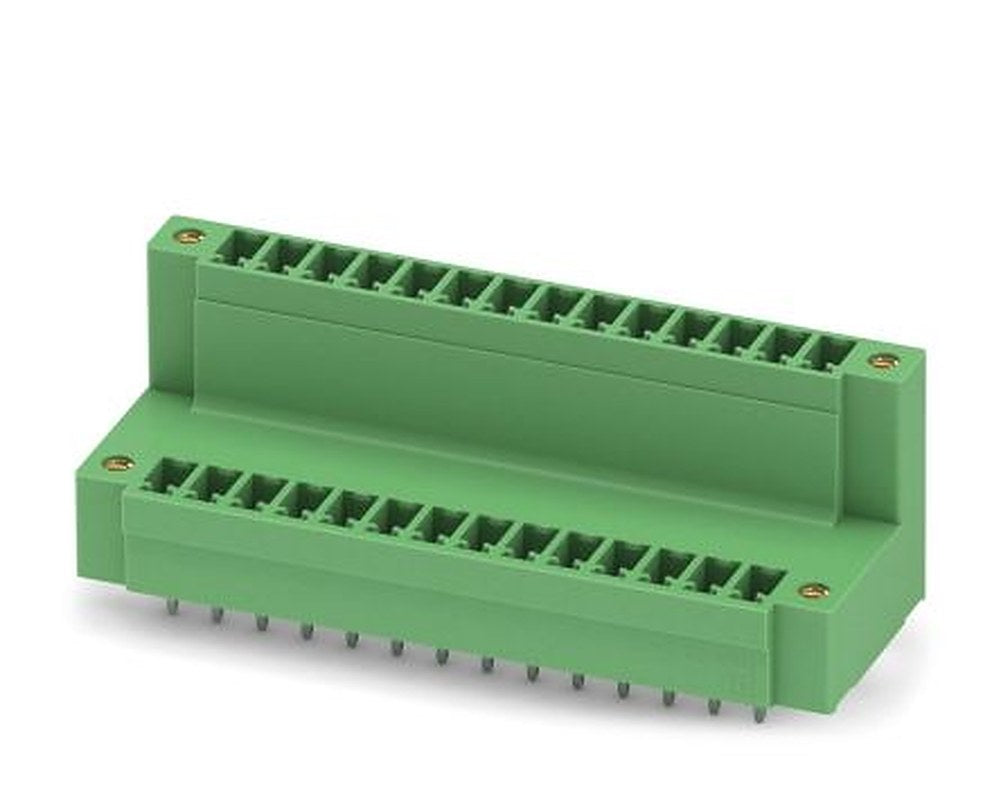 Phoenix Contact MCDV 1.5/14-GF-3.81 Series Pluggable Terminal Block, 14-Contact, 3.81 mm Pitch, 2 Row, 1830376