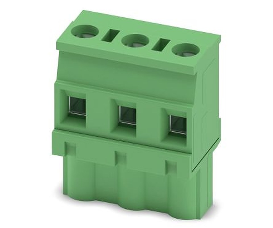 Phoenix Contact GMVSTBW 2.5/3-ST-7.62 Series PCB Terminal Block, 3-Contact, 7.62 mm Pitch, 1 Row, 1832426
