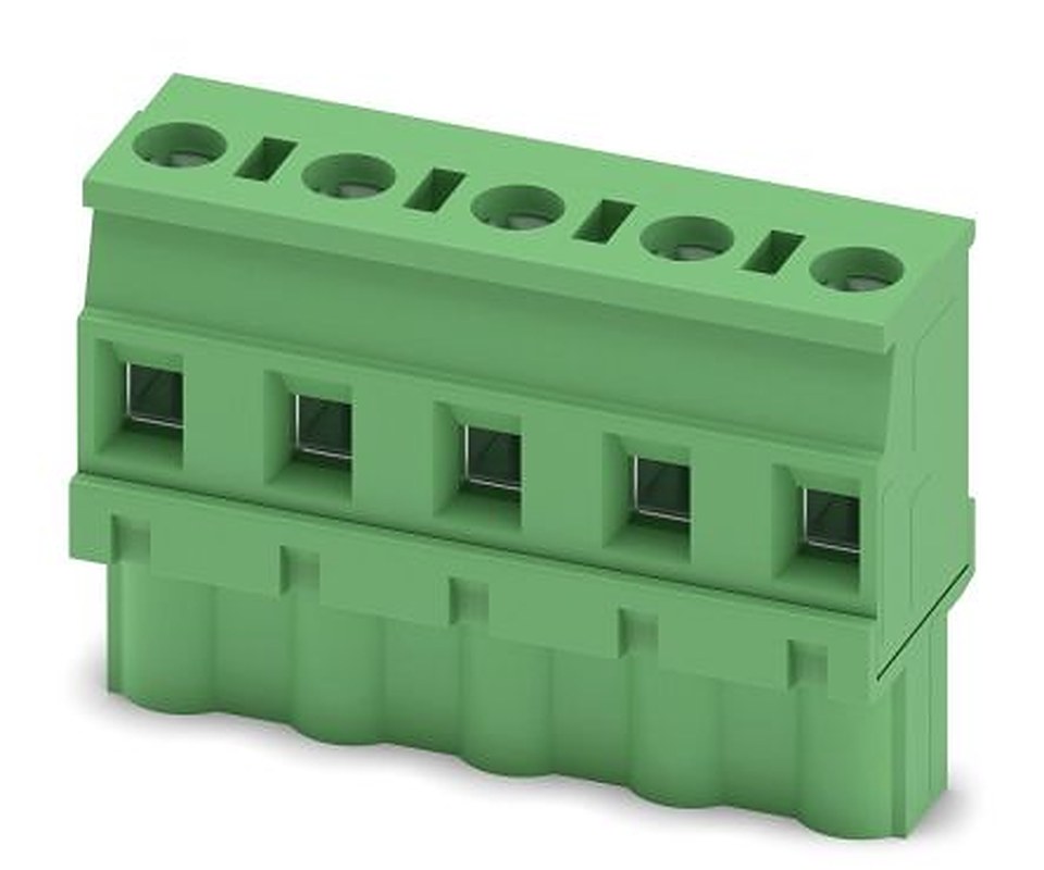Phoenix Contact GMVSTBW 2.5/5-ST-7.62 Series PCB Terminal Block, 5-Contact, 7.62 mm Pitch, 1 Row, 1832442