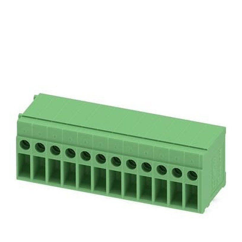 Phoenix Contact Front Series PCB Terminal Block, 12-Contact, 6.35 mm Pitch, Wave Soldering Mount, 1 Row
