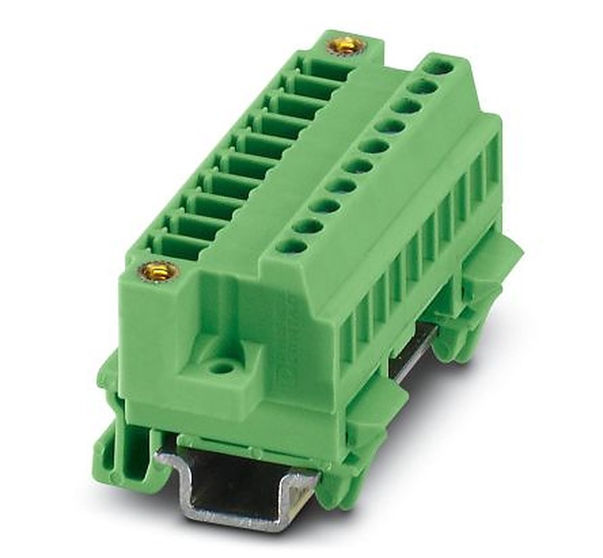 Phoenix Contact 1832950 MCVK 1.5/10-GF-3.81 Series DIN Rail Connector Green, 1.5mm², Screw