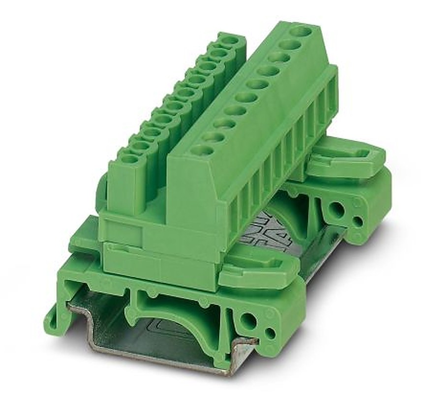 Phoenix Contact 1833865 UMSTBVK 2.5/ 7-ST-5.08 Series DIN Rail Connector Green, 2.5mm², Screw