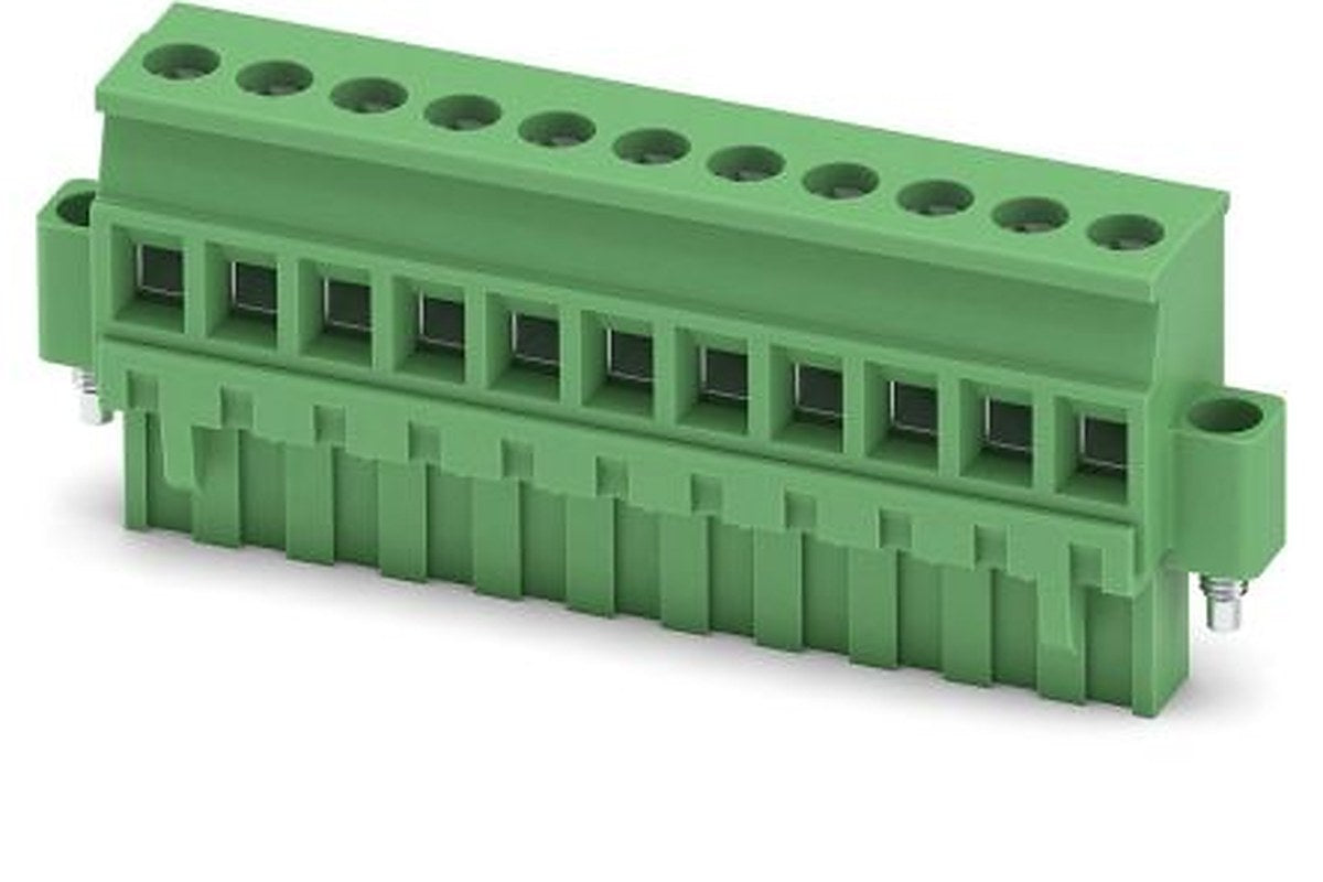 Phoenix Contact MVSTBR 2.5/11-STF-5.08 Series PCB Terminal Block, 11-Contact, 5.08 mm Pitch, 1 Row, 1835180