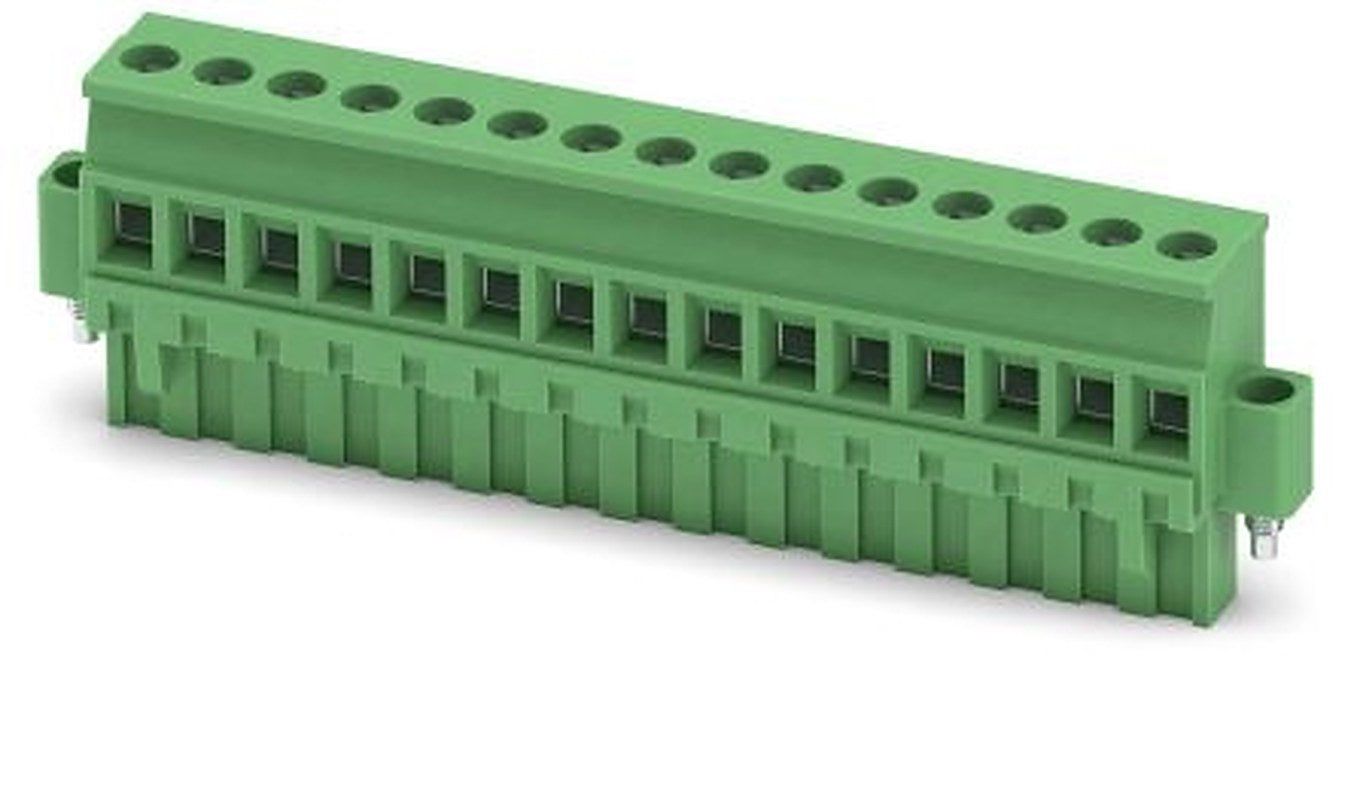 Phoenix Contact MVSTBR 2.5/15-STF-5.08 Series PCB Terminal Block, 15-Contact, 5.08 mm Pitch, 1 Row, 1835229