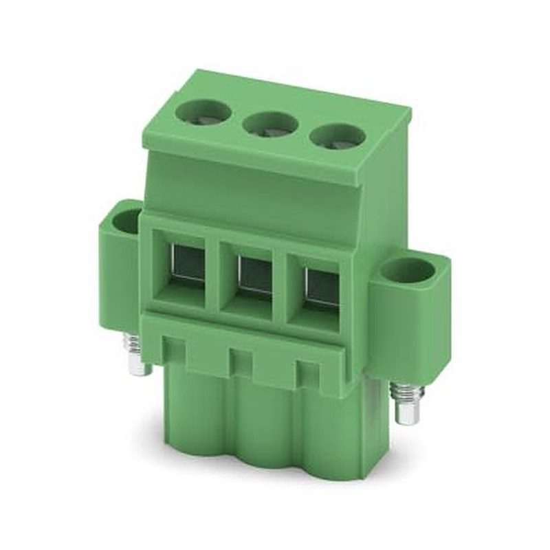 Phoenix Contact MVSTBW Series 90° Flange PCB Connector, 3-Contact, 1 Row, 5 mm Pitch Screw