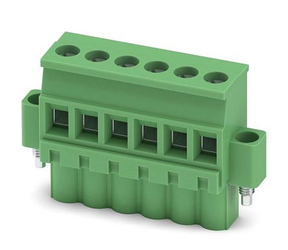 Phoenix Contact MVSTBW 2.5/6-STF Series Pluggable Terminal Block, 6-Contact, 5 mm Pitch, 1 Row, 1835326