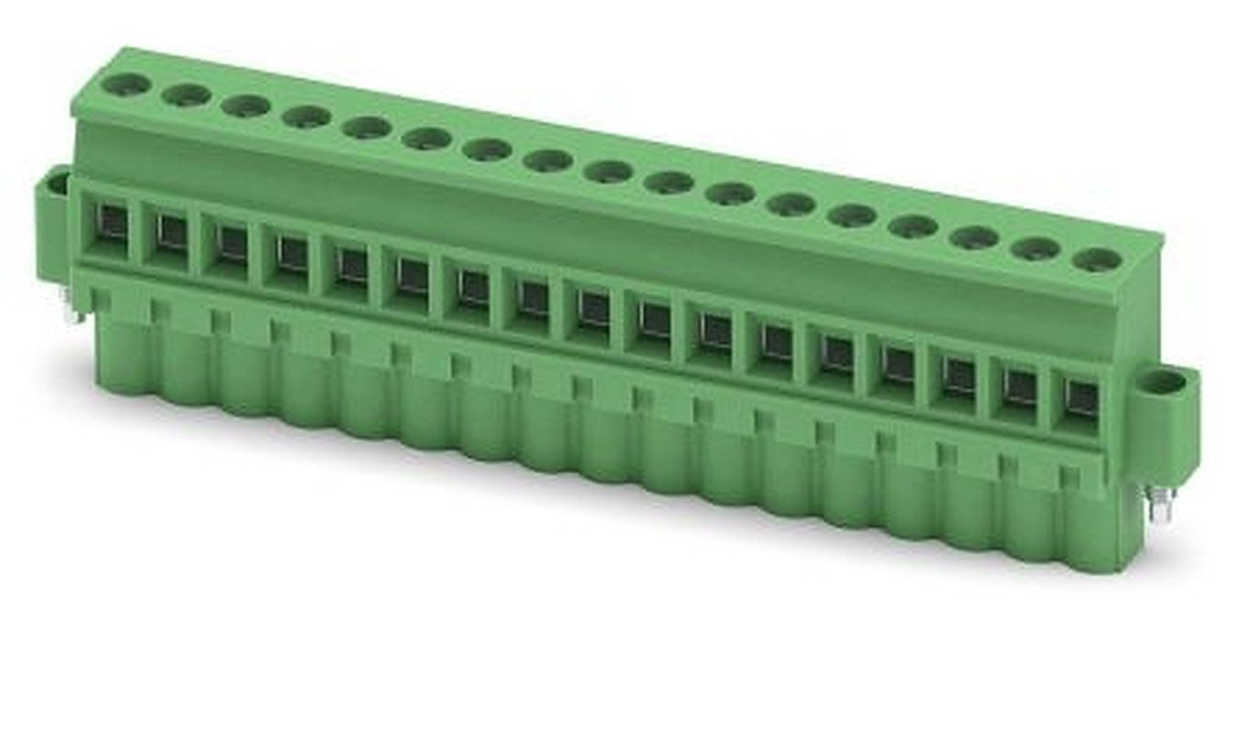 Phoenix Contact MVSTBW 2.5/17-STF Series PCB Terminal Block, 17-Contact, 5 mm Pitch, 1 Row, 1835436