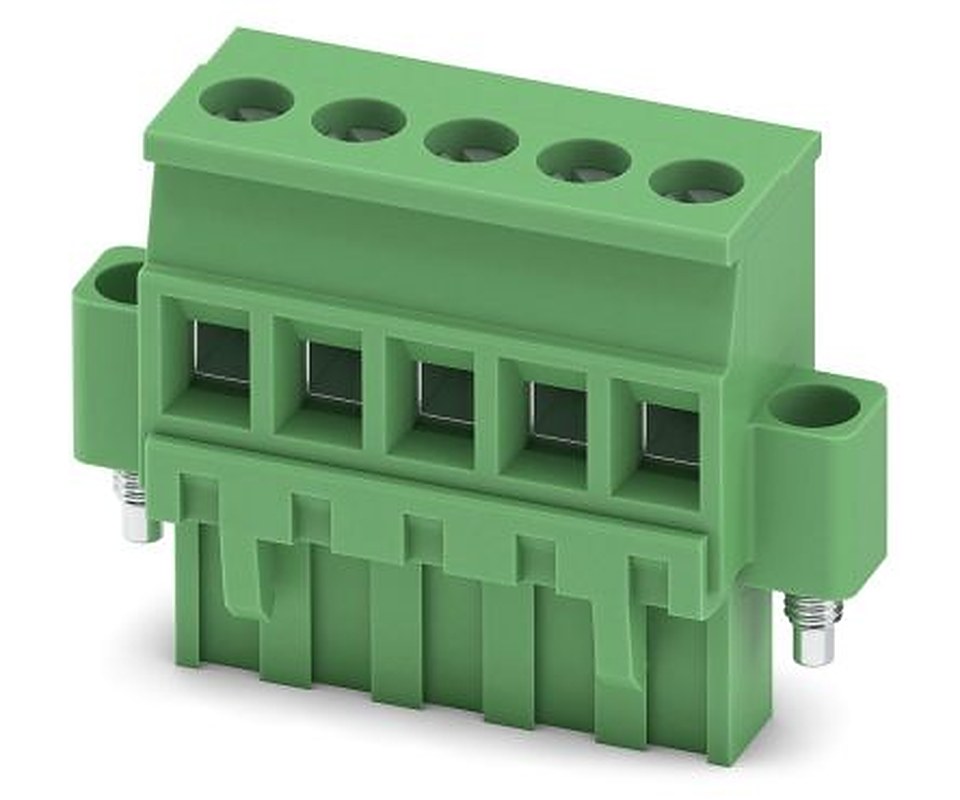 Phoenix Contact MVSTBR 2.5/5-STF Series PCB Terminal Block, 5-Contact, 5 mm Pitch, 1 Row, 1835504