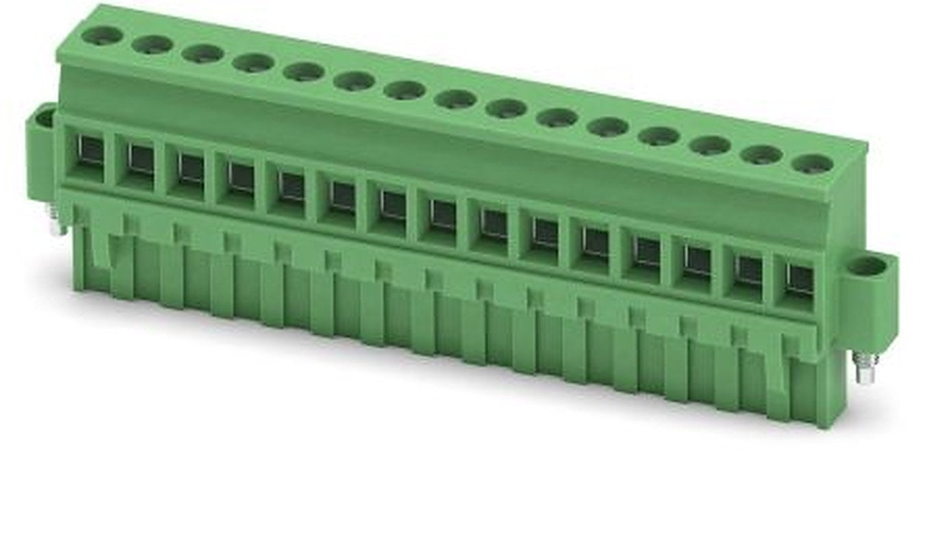 Phoenix Contact MVSTBR 2.5/15-STF Series PCB Terminal Block, 15-Contact, 5 mm Pitch, 1 Row, 1835601