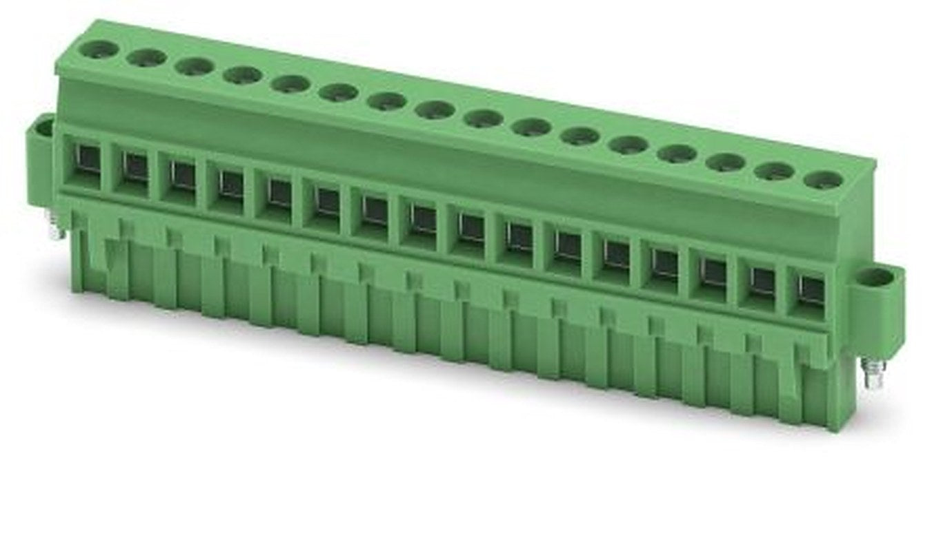 Phoenix Contact MVSTBR 2.5/16-STF Series PCB Terminal Block, 16-Contact, 5 mm Pitch, 1 Row, 1835614