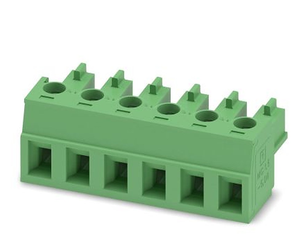 Phoenix Contact MC 1.5/6-ST-5.08 Series Pluggable Terminal Block, 6-Contact, 5.08 mm Pitch, 1 Row, 1836118