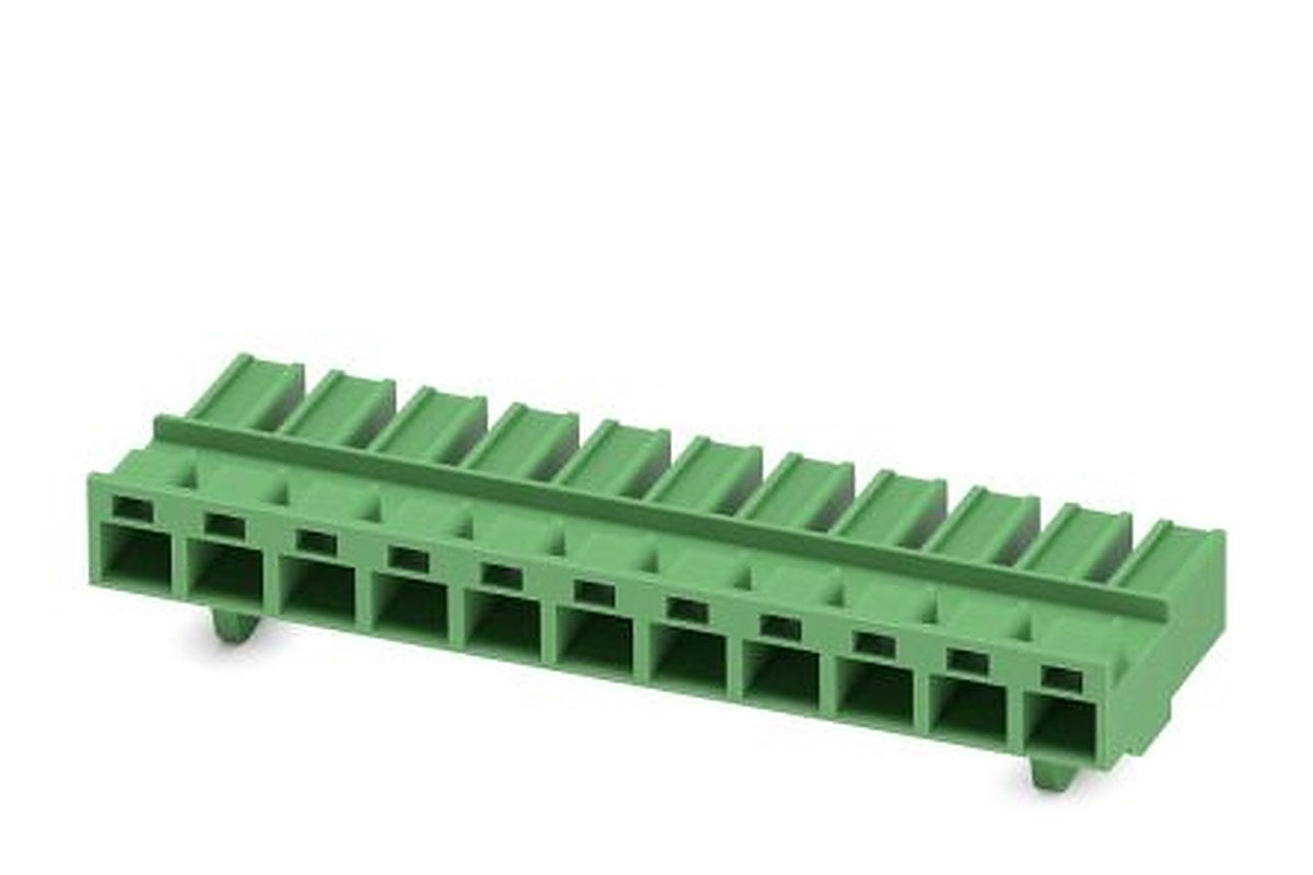 Phoenix Contact PCC 4/11-ST-7.62 Series Pluggable Terminal Block, 11-Contact, 7.62 mm Pitch, 1 Row, 1840104
