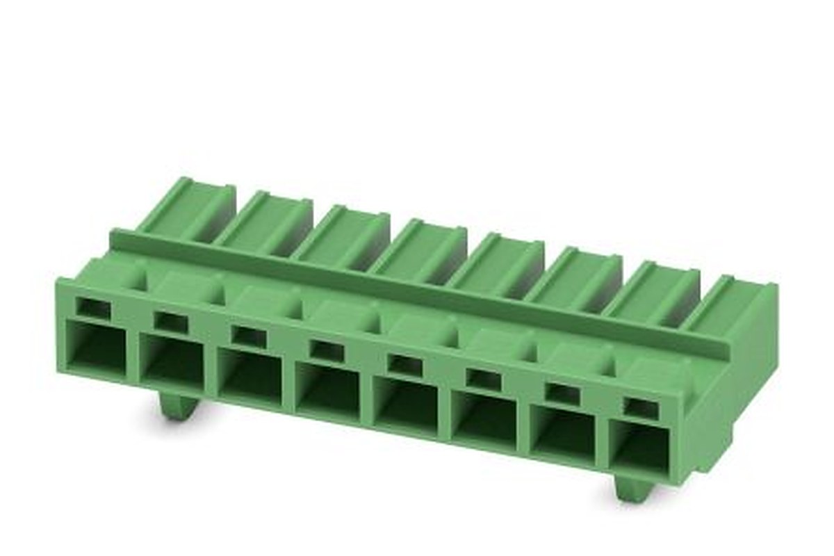 Phoenix Contact PCC 4/8-ST-7.62 Series Pluggable Terminal Block, 8-Contact, 7.62 mm Pitch, 1 Row, 1840133