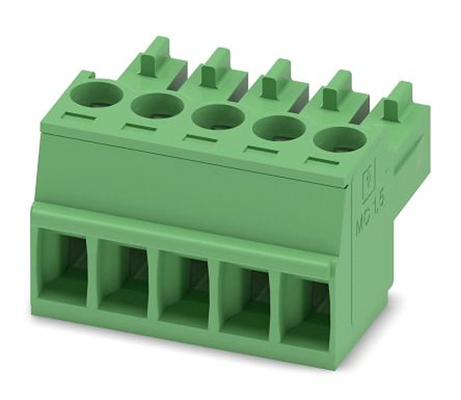 Phoenix Contact MC 1.5/5-ST-3.5 Series Pluggable Terminal Block, 5-Contact, 3.5 mm Pitch, 1 Row