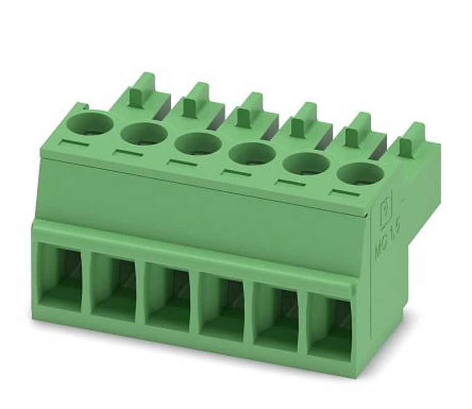 Phoenix Contact MC 1.5/6-ST-3.5 Series Pluggable Terminal Block, 6-Contact, 3.5 mm Pitch, 1 Row