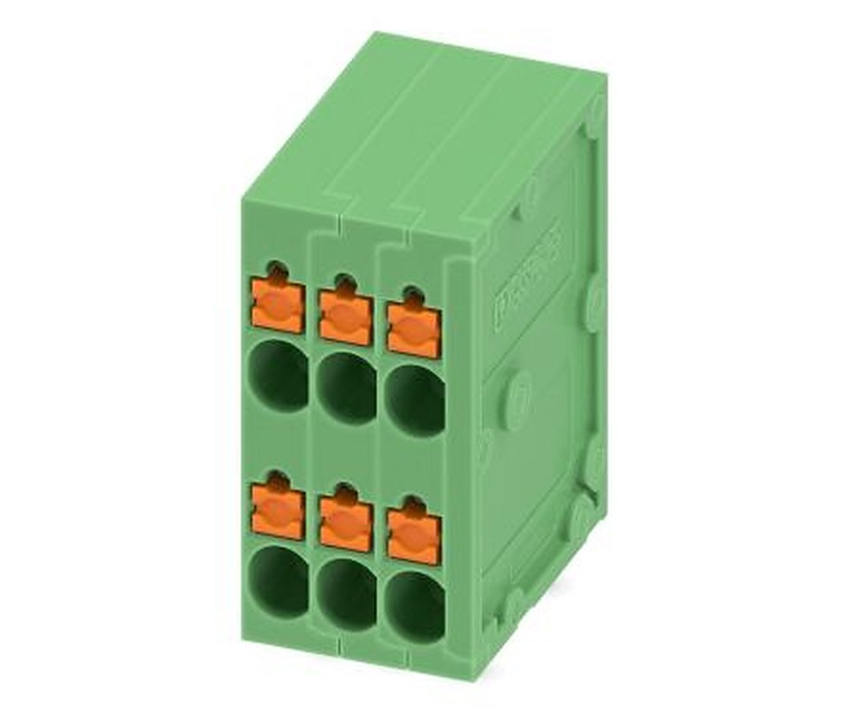Phoenix Contact SPTD 1.5/3-H-3.5 Series Pluggable Terminal Block, 3-Contact, 5.08 mm Pitch, 1 Row, 1841500