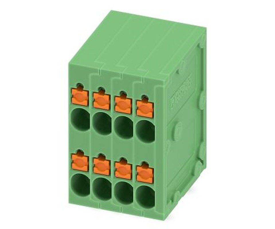 Phoenix Contact SPTD 1.5/4-H-3.5 Series Pluggable Terminal Block, 8-Contact, 3.5 mm Pitch, 2 Row