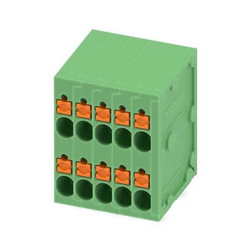 Phoenix Contact SPTD 1 Series PCB Terminal Block, 10-Contact, 3.5 mm Pitch, Wave Soldering Mount, 2 Row