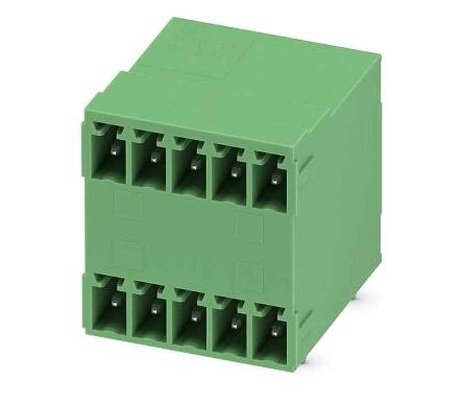 Phoenix Contact MCD 1.5/ 5-G1-3.81 Series Pluggable Terminal Block, 5-Contact, 3.81 mm Pitch, 2 Row, 1843101