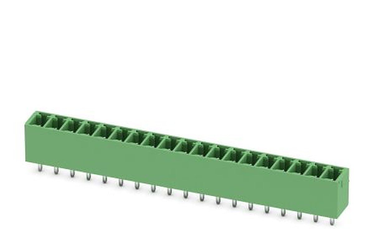 Phoenix Contact MCV 1.5/19-G-3.81 Series Pluggable Terminal Block, 19-Contact, 3.81 mm Pitch, 1 Row, 1844919
