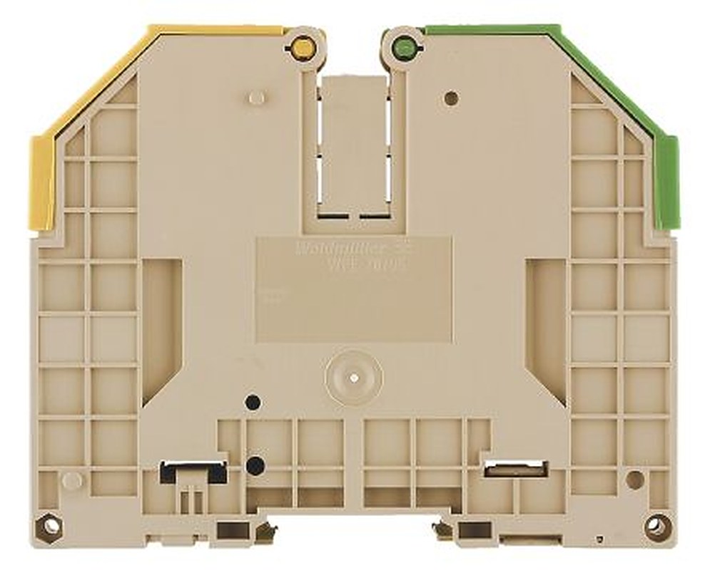 Weidmüller 1846030000 W Series DIN Rail Terminal Block Green, Yellow, 150mm², 16 mm², 1-Level, Screw